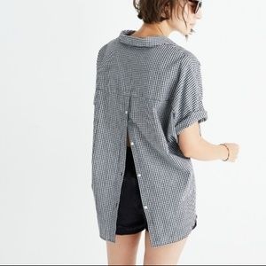 Madewell Courier Button Back Shirt in Gingham